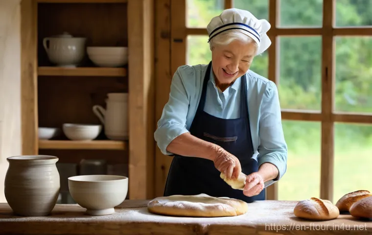 농촌관광지도사 직업 전망 - "The Baker's Wisdom: A Cotswolds Culinary Journey"**

"A heartwarming indoor scene depicting an elde...