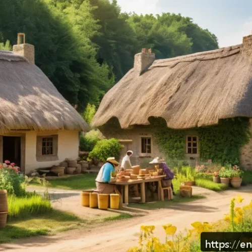 Home 33 농촌관광지도사 학습 자료 정리 - A serene rural village scene in the European countryside during golden hour, featuring traditional s...