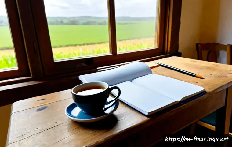 Home 30 농촌관광지도사 필기시험 공부법 - Photorealistic study scene for a rural tourism guide written exam, focused adult learner seated at a...